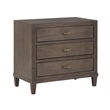 Pemberly Row Embossed Panel 2-Drawer Nightstand in Rich Cocoa