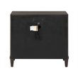 Pemberly Row Embossed Panel 2-Drawer Nightstand in Rich Cocoa