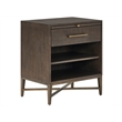 Pemberly Row Notched Design 2-Drawer Nightstand in Rich Cocoa