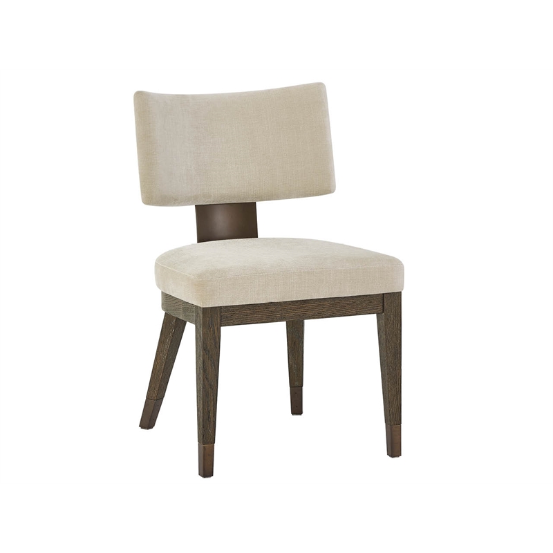 Pemberly Row Upholstered Side Chair in Rich Cocoa Oak (Set of 2)