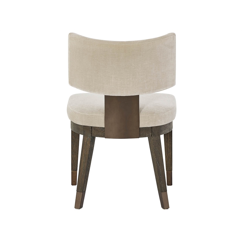 Pemberly Row Upholstered Side Chair in Rich Cocoa Oak (Set of 2)