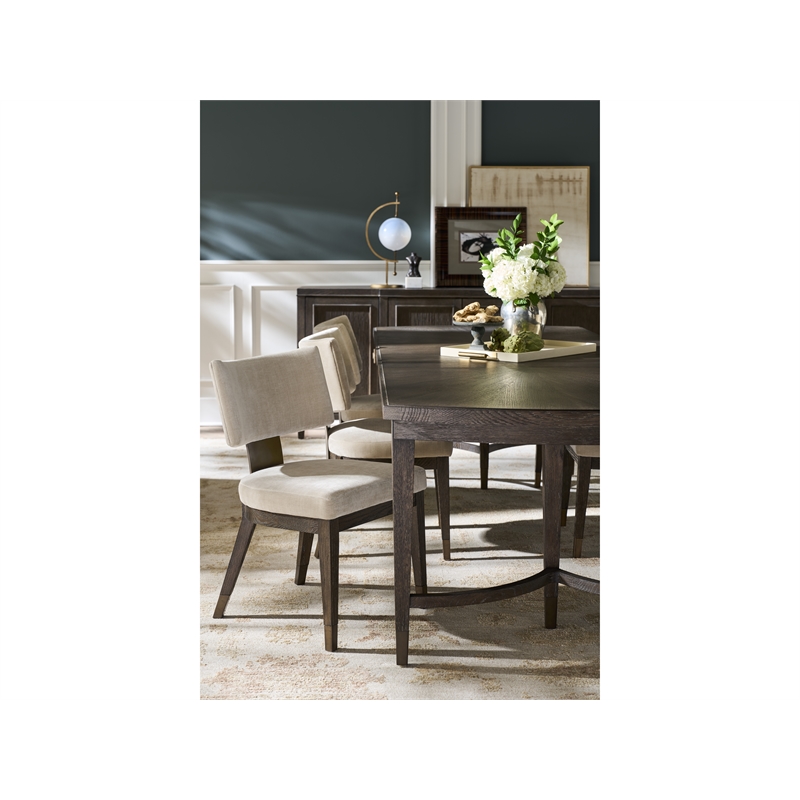 Pemberly Row Upholstered Side Chair in Rich Cocoa Oak (Set of 2)