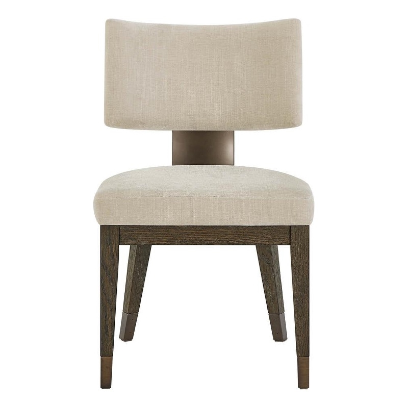 Pemberly Row Upholstered Side Chair in Rich Cocoa Oak (Set of 2)