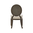 Pemberly Row Oval Back Upholstered Side Chair in Cocoa Oak (Set of 2)