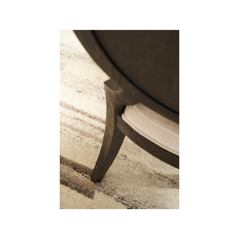 Pemberly Row Oval Back Upholstered Side Chair in Cocoa Oak (Set of 2)