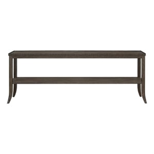 Pemberly Row Geometric Door Console with Smoked Gold Base in Cocoa