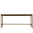 Pemberly Row Brindle Console Table with Stools in Gold/Travertine