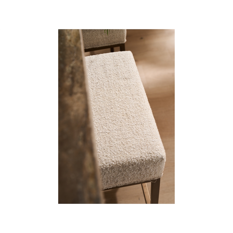Pemberly Row Smoked Gold Metal Frame Console Stools (Set of 2)