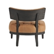 Pemberly Row Mid-Century Upholstered Accent Chair in Black Leather