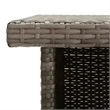 Pemberly Row 3 Piece Poly Rattan Outdoor Patio Bar Set in Gray