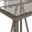 Pemberly Row 5 Piece Outdoor Patio Bar Set with Cushions in Black/Gray