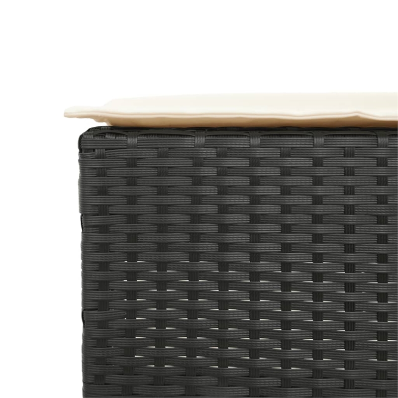 Pemberly Row 3 Piece Solid Acacia Wood Bar Set in Black/White/Cream