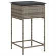 Pemberly Row 5 Piece Solid Acacia Wood Outdoor Patio Bar Set in Gray