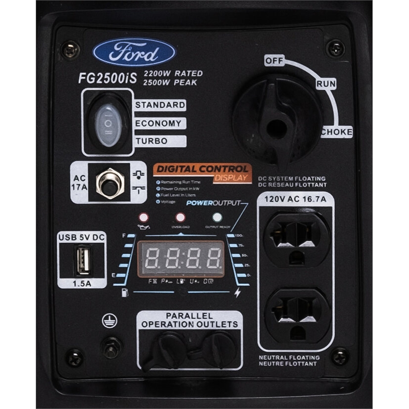 Pemberly Row 2500 Watt Portable Inverter Generator with USB Outlet in Blue