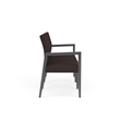 Pemberly Row Waiting Reception 3 Seat Tandem Seating No Center Arms in Brown