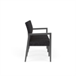 Pemberly Row Waiting Reception 3 Seat Tandem Seating No Center Arms in Black