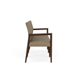 Pemberly Row Waiting Reception 3 Seat Tandem Seating No Center Arms in Brown