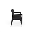 Pemberly Row Waiting Reception 3 Seat Tandem Seating No Center Arms in Black