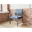 Pemberly Row Waiting Reception Guest Chair Wood Frame in Blue