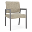 Pemberly Row Waiting Reception Guest Chair Wood Frame in Beige