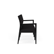 Pemberly Row Waiting Reception 3 Seat Tandem Seating No Center Arms in Black