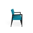 Pemberly Row Waiting Reception 3 Seat Tandem Seating No Center Arms in Teal