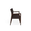 Pemberly Row Waiting Reception 3 Seat Tandem Seating No Center Arms in Brown