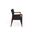 Pemberly Row Waiting Reception 3 Seat Tandem Seating No Center Arms in Black