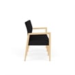 Pemberly Row Waiting Reception 3 Seat Tandem Seating No Center Arms in Black