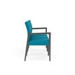 Pemberly Row Waiting Reception 3 Seat Tandem Seating No Center Arms in Teal