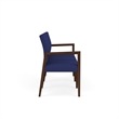 Pemberly Row Waiting Reception 3 Seat Tandem Seating No Center Arms in Blue