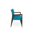 Pemberly Row Waiting Reception 3 Seat Tandem Seating No Center Arms in Teal