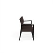 Pemberly Row Waiting Reception 4 Seat Tandem Seating No Center Arms in Brown