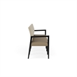 Pemberly Row Waiting Reception 4 Seat Tandem Seating No Center Arms in Brown