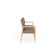 Pemberly Row Waiting Reception 4 Seat Tandem Seating No Center Arms in Brown