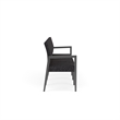Pemberly Row Waiting Reception 4 Seat Tandem Seating No Center Arms in Black