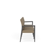 Pemberly Row Waiting Reception 4 Seat Tandem Seating No Center Arms in Brown