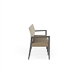 Pemberly Row Waiting Reception 4 Seat Tandem Seating No Center Arms in Brown