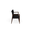 Pemberly Row Waiting Reception 4 Seat Tandem Seating No Center Arms in Black