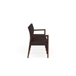 Pemberly Row Waiting Reception 4 Seat Tandem Seating No Center Arms in Brown