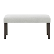 Pemberly Row Carissa Wood Dining Bench with Upholstered Seat in Gray