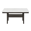 Pemberly Row Carissa Wood Rectangle Dining Table with Storage Shelf in White