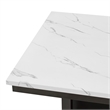 Pemberly Row Carissa Wood Rectangle Dining Table with Storage Shelf in White