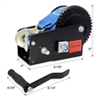 Pemberly Row 2500 lbs Hand Winch with 32.8 ft Strap Two Way Ratchet for Boat/ATV