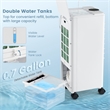 Pemberly Row Portable Evaporative Swamp Air Cooler Fan with Oscillation in White