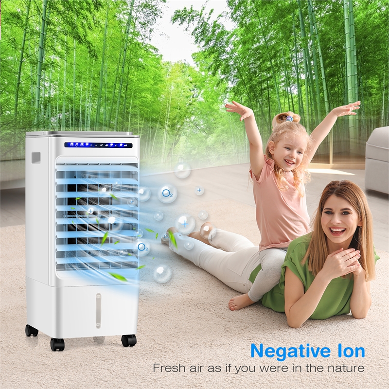 Pemberly Row 3 in 1 Portable Evaporative Air Cooler and Cooling Fan in White