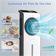 Pemberly Row Evaporative Swamp Cooler Fan with 12 Hour Timer and Remote in White