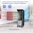 Pemberly Row Evaporative Swamp Cooler Fan with 12 Hour Timer and Remote in White