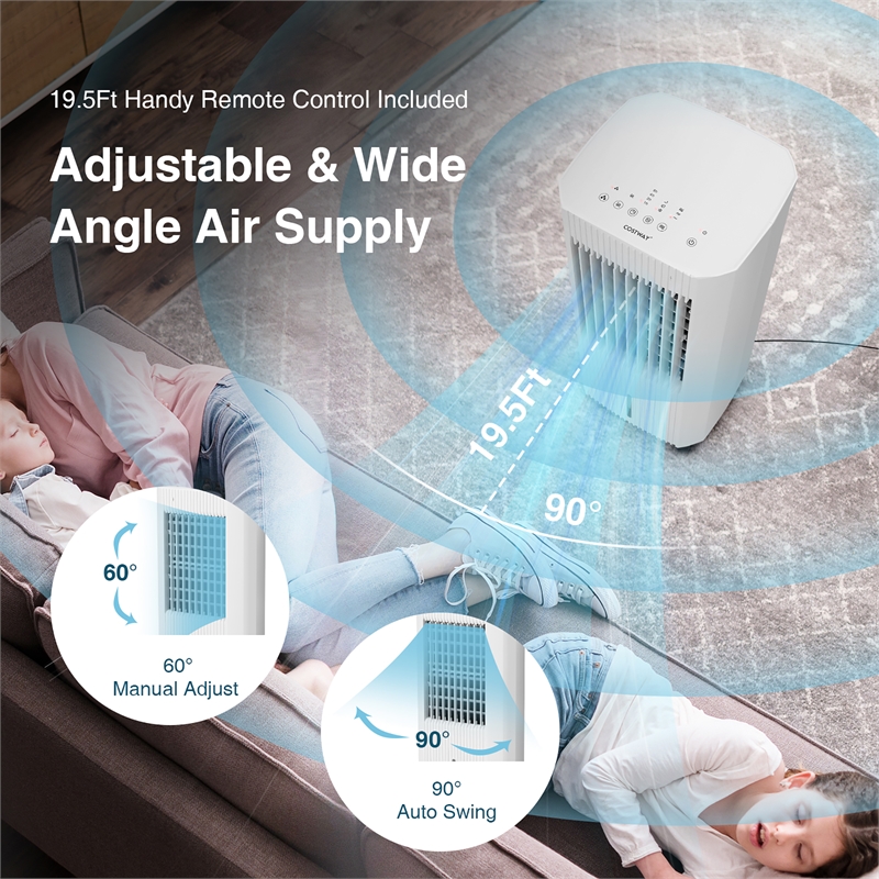 Pemberly Row 3 - 1 Portable Evaporative Air Cooler with Humidifier & Fan - White