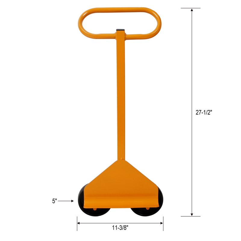 Pemberly Row Panel Service Cart for Moving Drywall 220 lb Capacity in Yellow